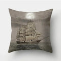 Axyaa Black Galaxy Planet Print Cushion Cover for Bedroom and Living Room