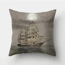 Axyaa Black Galaxy Planet Print Cushion Cover for Bedroom and Living Room