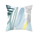 Axyaa Pink Blue Abstract Plants Floral Pillows Case - Modern Art Decor Sofa Couch