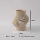 Axyaa Wrinkled Art Ceramic Vase for Flower Arrangements, Hydroponics, and Decor