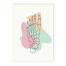 Axyaa Human Anatomy Skeleton Canvas Wall Art for Medical Office Decor