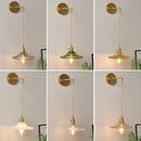 Axyaa White Glass LED Wall Lamp with Pull Chain Switch