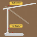 Axyaa LED Desk Lamp Rechargeable Touch Table Light 3 Levels Dimmable Foldable Eye Protection