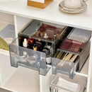 Axyaa Acrylic Makeup Storage Organizer with Transparent Drawers and Dustproof Cover