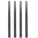 Axyaa Stainless Steel Reusable Non-slip Chopsticks Set, 4 Pairs
