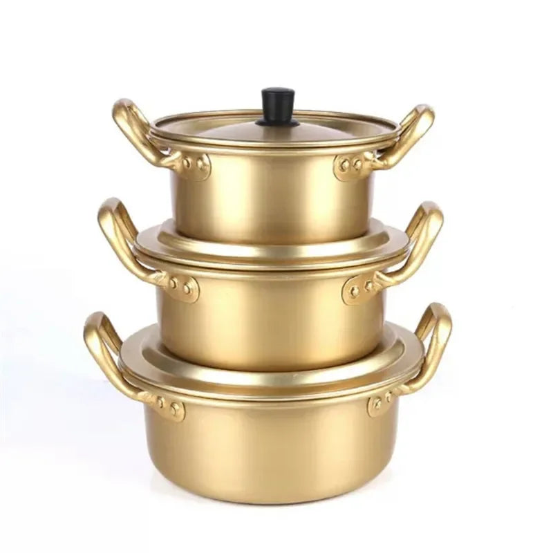 Axya Aluminum Pot for Korean Style Ramen Noodles and Soup Cooking