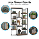 Tribesigns Bookcase 6-Tier 70.9" Tall, Vintage Industrial Display Shelves by Axyaa.