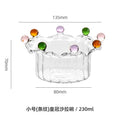 Axyaa Clear Glass Fruit Plate Bowl - Large Capacity Dessert Ice Cream Dish