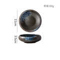Axyaa Ceramic Seasoning Dish Vintage Sushi Plate Round Vinegar Dish Kitchenware