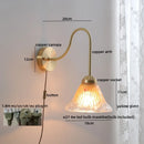 Axyaa Nordic Copper Glass LED Wall Lamp for Home Decor