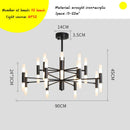 Axyaa Gold/Black Modern LED Art Pendant Lamp for Kitchen Living Room Loft Bedroom