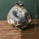 Axyaa Retro Chinese-style Porcelain Flower Vase Set - Earthenware & Kiln-transformed Accessories