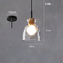 Clear Glass Pendant Light | Axyaa Glass Pendant Lamp for Indoor Decor