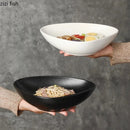 Axyaa Circular Triangle Ceramic Bowl Set for Molecular Cuisine, Salad, Dessert, and Soup