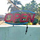 Axyaa Large Beer Bar Neon Sign with Metal Frame for Outdoor Man Cave Cafe