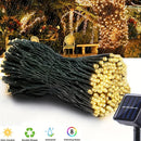 Axyaa Solar String Lights - Outdoor Fairy Lights, Waterproof, Copper Wire, 20/50/100LED