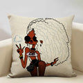Axyaa Fashion Girl Cushion Cover: Living Room Sofa Pillow Case 45x45cm