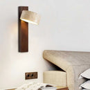 Axyaa Wabi Sabi LED Wall Lamps Wood Yellow Travertine Pull Chain Switch Rotate Bedroom Living Room Lights