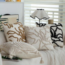 Axyaa Chenille Velvet Sofa Pillow Cover - 45x45 Cotton Solid Decor Pillowcases