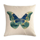 Axyaa Butterflies Linen Cushion Cover 45*45cm for Home Sofa Decor