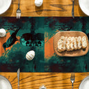 Skeleton Silhouettes Table Runner by Axyaa: Elegant Home & Party Decoration