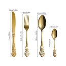 Axyaa 24-Piece Stainless Steel Tableware Set for Family Hotel Party Christmas Gift