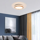 Axyaa Modern Wood LED Ceiling Lamp - Nordic Round Indoor Lighting for Home Decor