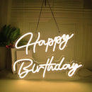 Axyaa Neon Happy Birthday Mr & Miss Lighted Sign Clear Background LED Decoration