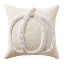 Axyaa Halloween Pumpkin Graphic Circle Velvet Embroidered Throw Pillow Case