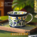 Axyaa Camellia Flower Ceramic Coffee Mug with Lid