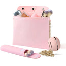 Axyaa Silicone Makeup Bag Set with Chain, Brush Holder & Sponge Holder