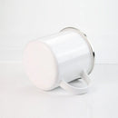 Axyaa 350ML White Enamel Sublimation Coffee Mug for Home and Coffee Shop