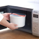 Axyaa Microwave Steamer Hot Lunch Box with Utensil for Steamed Rice & Soup