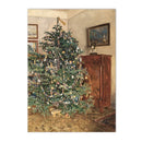 Winter Trees Canvas Print Nordic Wall Art Vintage Landscape Poster by Axyaa.