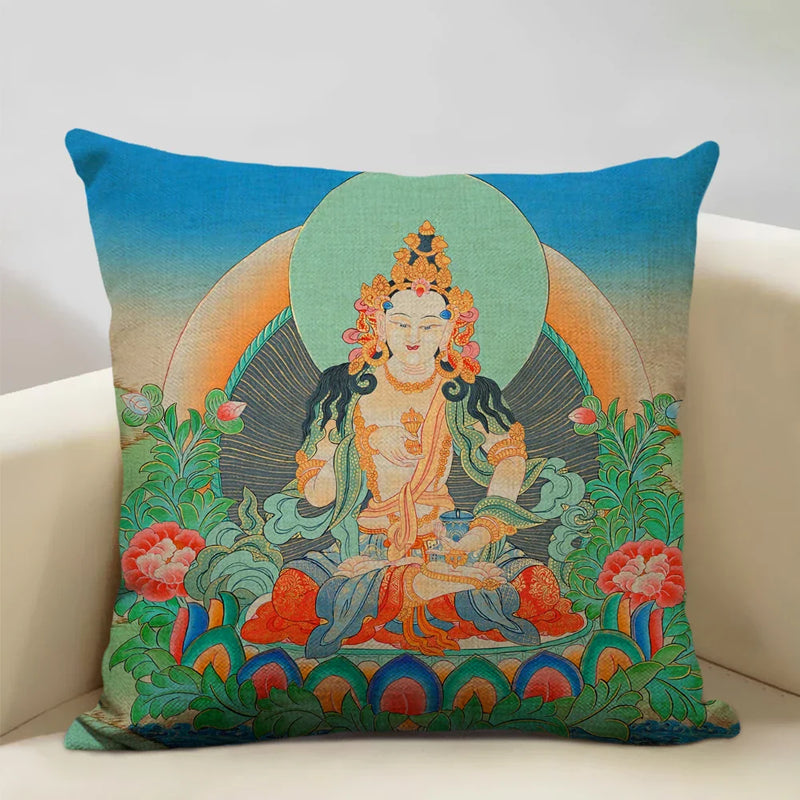 Retro Art Linen Cushion Cover 45 * 45 for Living Room Bedroom Decor with Axyaa Brand