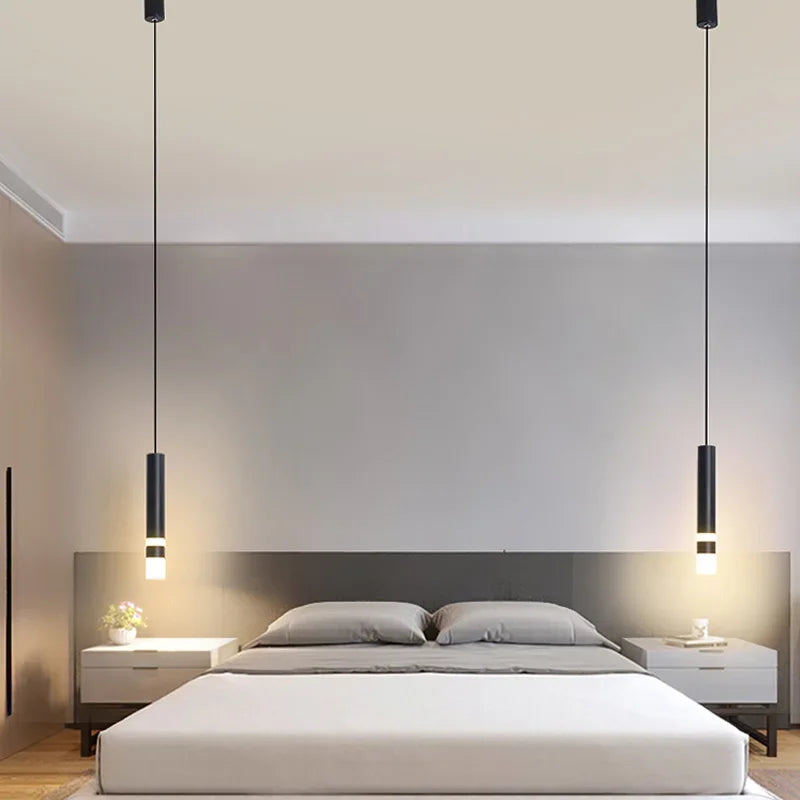 Axyaa Black LED Pendant Light for Bedroom Dining Room Kitchen Fixtures