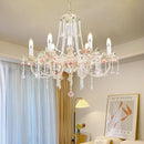 Axyaa French Crystal Chandelier: Romantic Light Luxury Design for Living Room and Dining Room