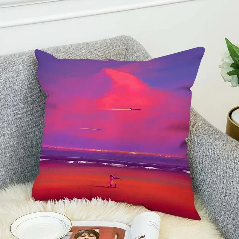 Axyaa Decorative Cushion Covers for Bed and Chair - Set of 2