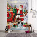 Axyaa Santa Claus Print Tapestry for Christmas Decor