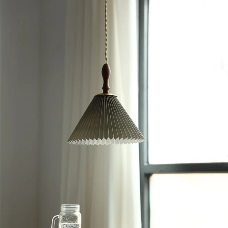 Axyaa White PVC LED Pendant Light, Japan Style Hanging Lamp