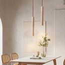 Axyaa Yellow Travertine LED Bedside Chandelier for Wabi-sabi Style Bedroom