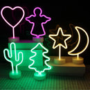 Axyaa Neon Pineapple Coconut Tree Night Light: Bar Bedroom Decor & Party Lamp