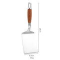 Axyaa Stainless Steel Wooden Handle Spatula Turner Scraper BBQ Utensil