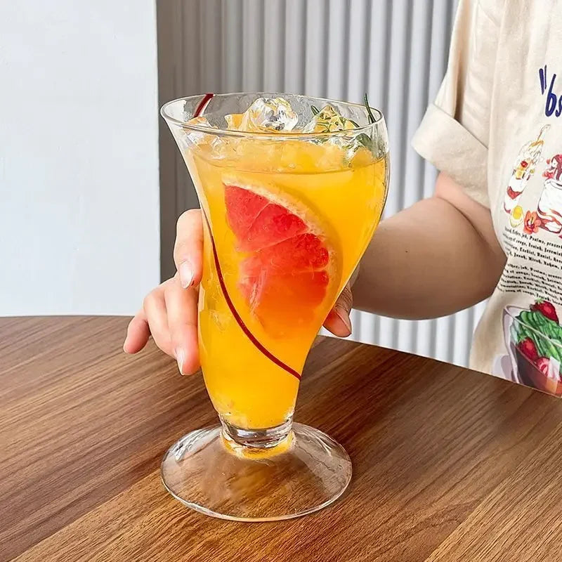 Axya Glass Juice Cold Drink Creative Cup Set