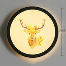Axyaa Round Industrial LED Wall Lamp Bedside Bedroom Sconce Home Decor Lighting