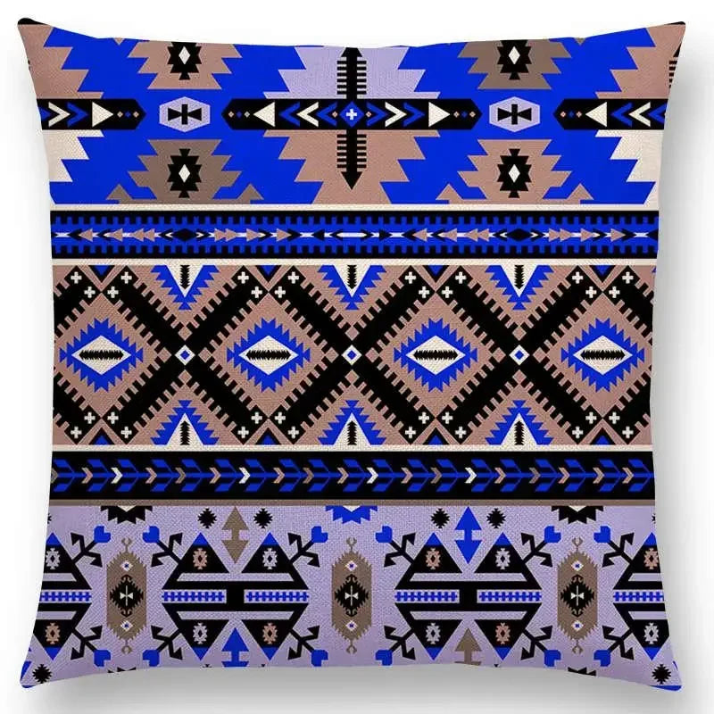 Axyaa Boho Paisley Floral Navajo Geometric Fantasy Pillowcase Suite.