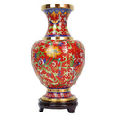Axyaa Cloisonné Lotus Vase: 10" Filigree Enamel, Asian Home Decor Gift