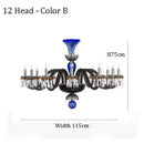 Axyaa Modern Crystal Chandelier for Living Room, Foyer, Hall, and Staircase