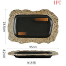 Axyaa Ceramic Sashimi Plates - Japanese Cuisine Sushi Home Plates