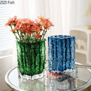 Axyaa Glacier Glass Vase Hydroponics Flowers Desk Decoration Modern Decor